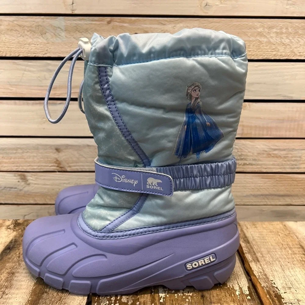 Sorel Blue‎ Purple Disney Frozen Elsa Snow Boots Winter Kids Size 5